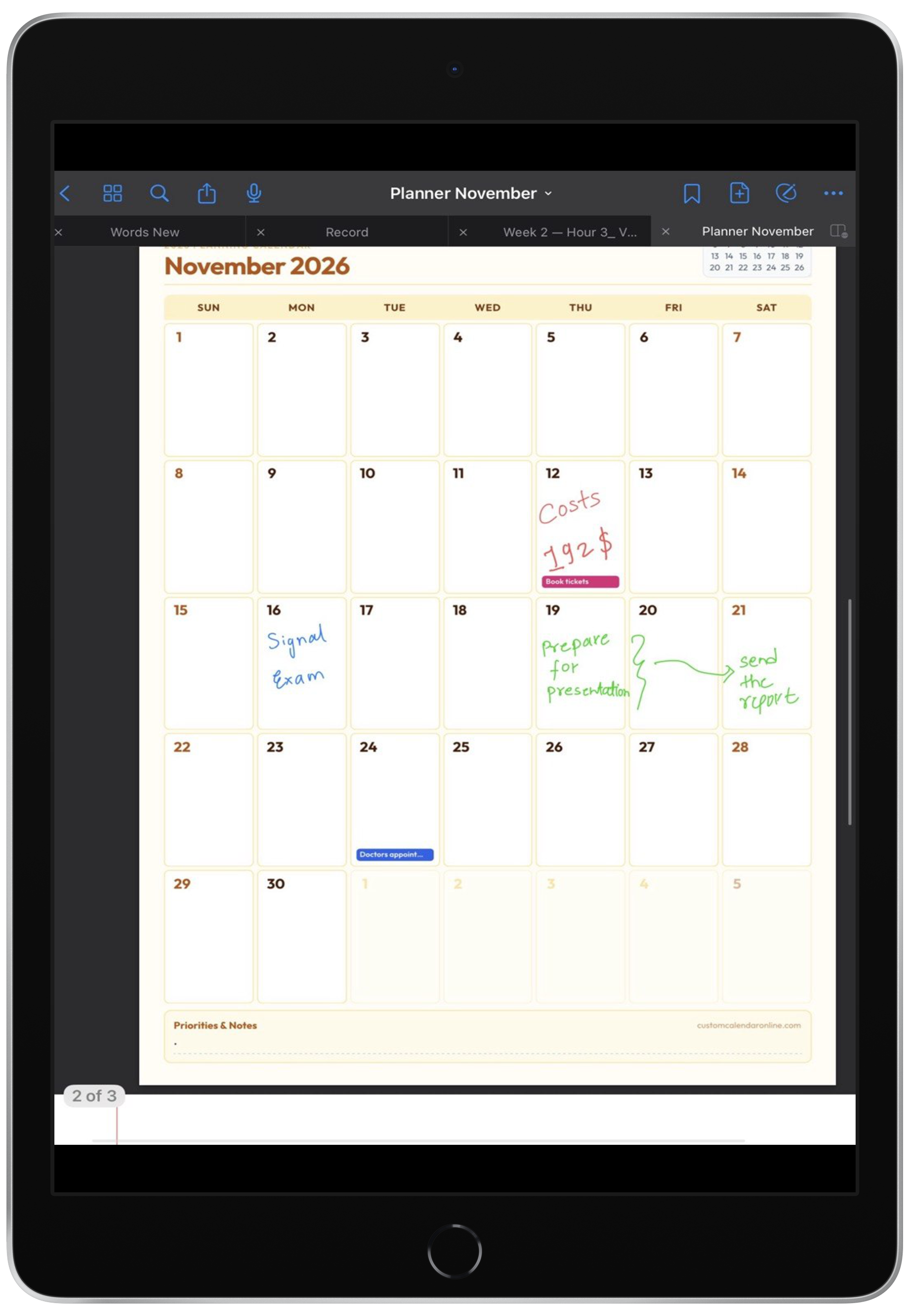 Digital Planner (GoodNotes) printable preview