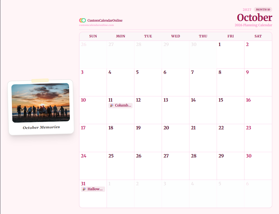 Vintage Polaroid Keepsake Calendar Preview